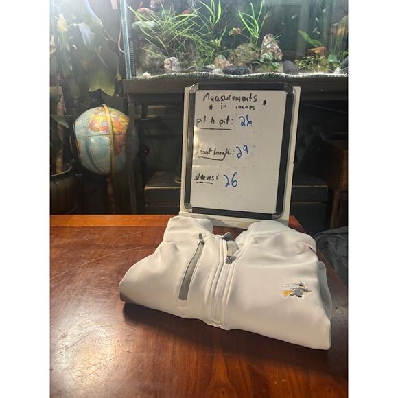 Antigua men's golf white Generation Quarter zip jacket pullover WITCH logo? XL - Picture 9 of 9